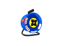 Эл-удлинитель 40м (1,3кВт) 4роз. на катушке 250 мм. с ручкой