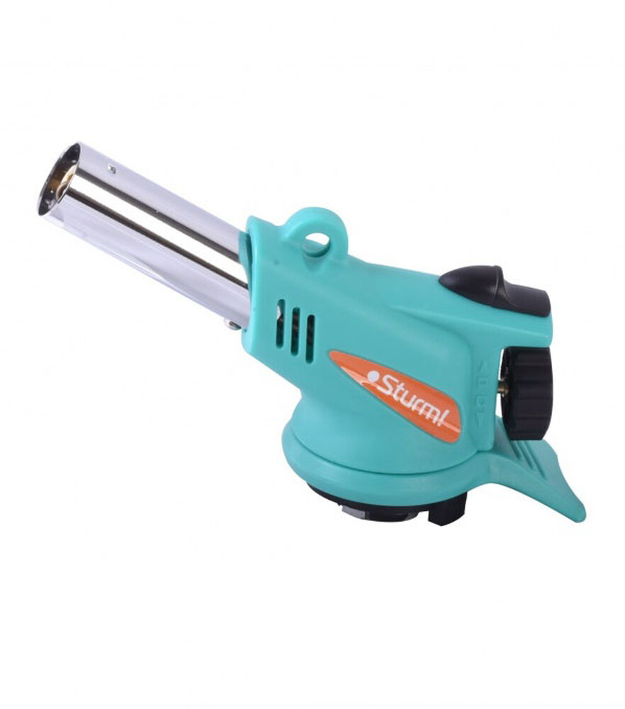 5015-KL-07 Горелка газовая, пьезоподжиг (курок), тонкое пламя, защита от ветра, Sturm!