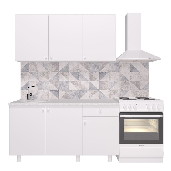 КОРПУС Кухня "POINT 150" (белый) (3 места)