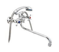 Смеситель Lemen д/ван. крест, кер.карт/перекл (LD-2709) (цинк)