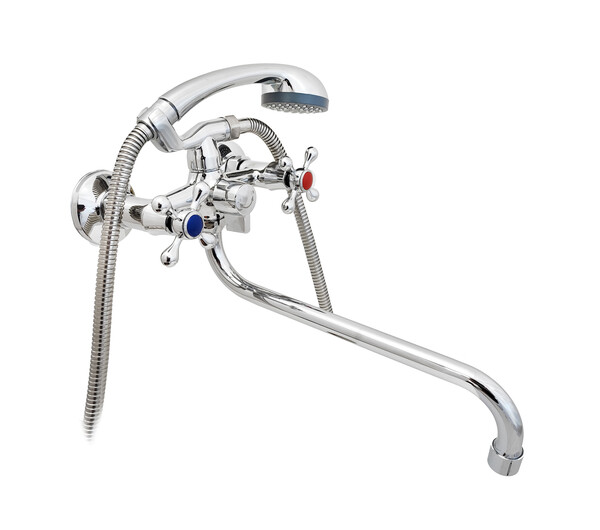 Смеситель Lemen д/ван. крест, кер.карт/перекл (LD-2709) (цинк)