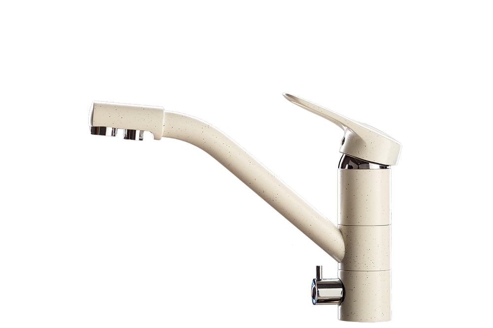 Смеситель Кухня GRANICOM 013 излив с подключением питьевой системы (терра), 40 картридж