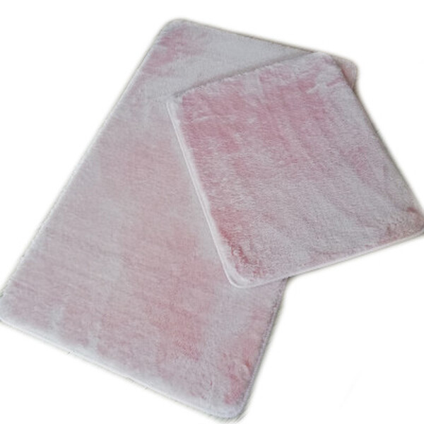 Коврик 2 предмета Rabbit 60*100 + 50*60 pink розовый