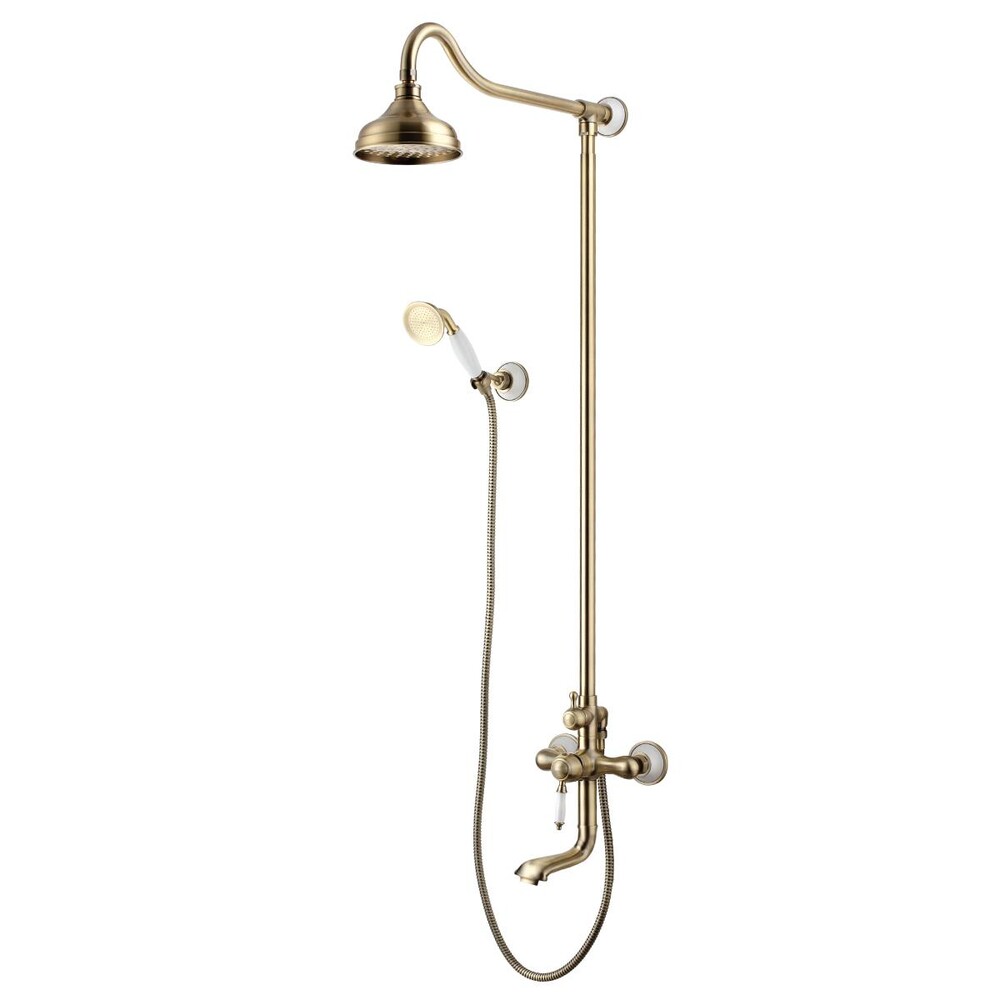 LM4862B Villa Смеситель для ванны, Тропич. дождь, поворот. излив 165мм, бронза LEMARK