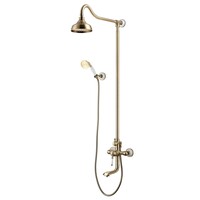 LM4862B Villa Смеситель для ванны, Тропич. дождь, поворот. излив 165мм, бронза LEMARK