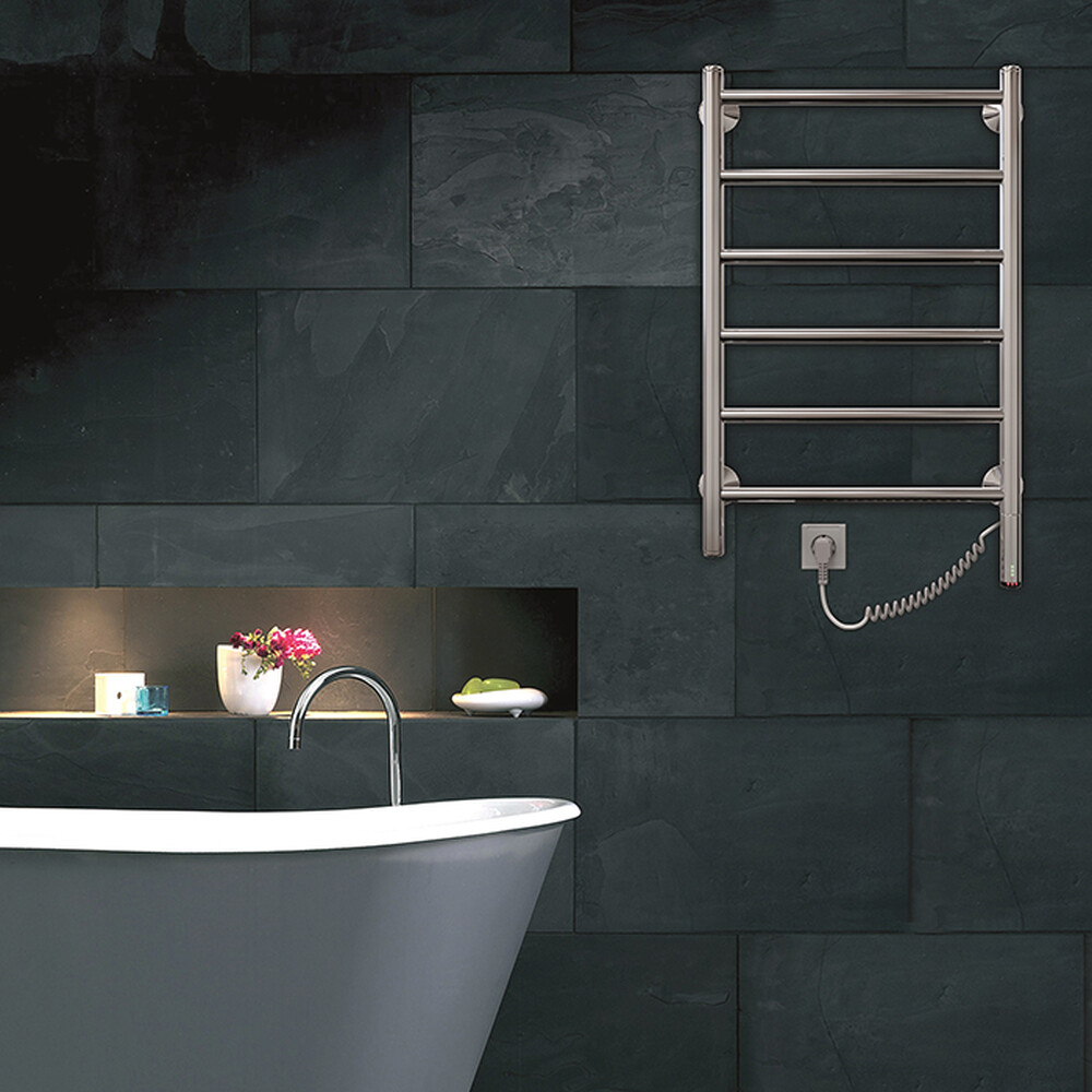 Полотенцесушитель электрический Орион Лесенка с полкой 40-80, 60 вт (К-таймер,Прямая, Справа) 12218