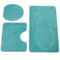 Коврик д/ванны 3 предм. ZALEL 55*85- бирюзовый Турция