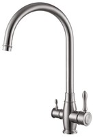 FS0062 Смеситель Кухня Fmark под фильтр питьевой воды, шар. Сатин