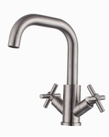 FS8402 Смеситель Кухня Fmark 1/2 м/к, Крест, Сатин