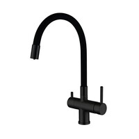 G4398-36 Cмеситель Кухня GAPPO d-35 c подключением фильтра питьевой воды (черный)