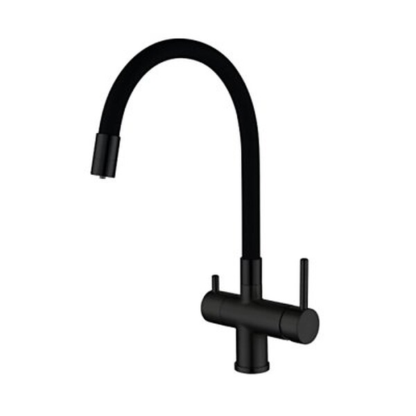 G4398-36 Cмеситель Кухня GAPPO d-35 c подключением фильтра питьевой воды (черный)