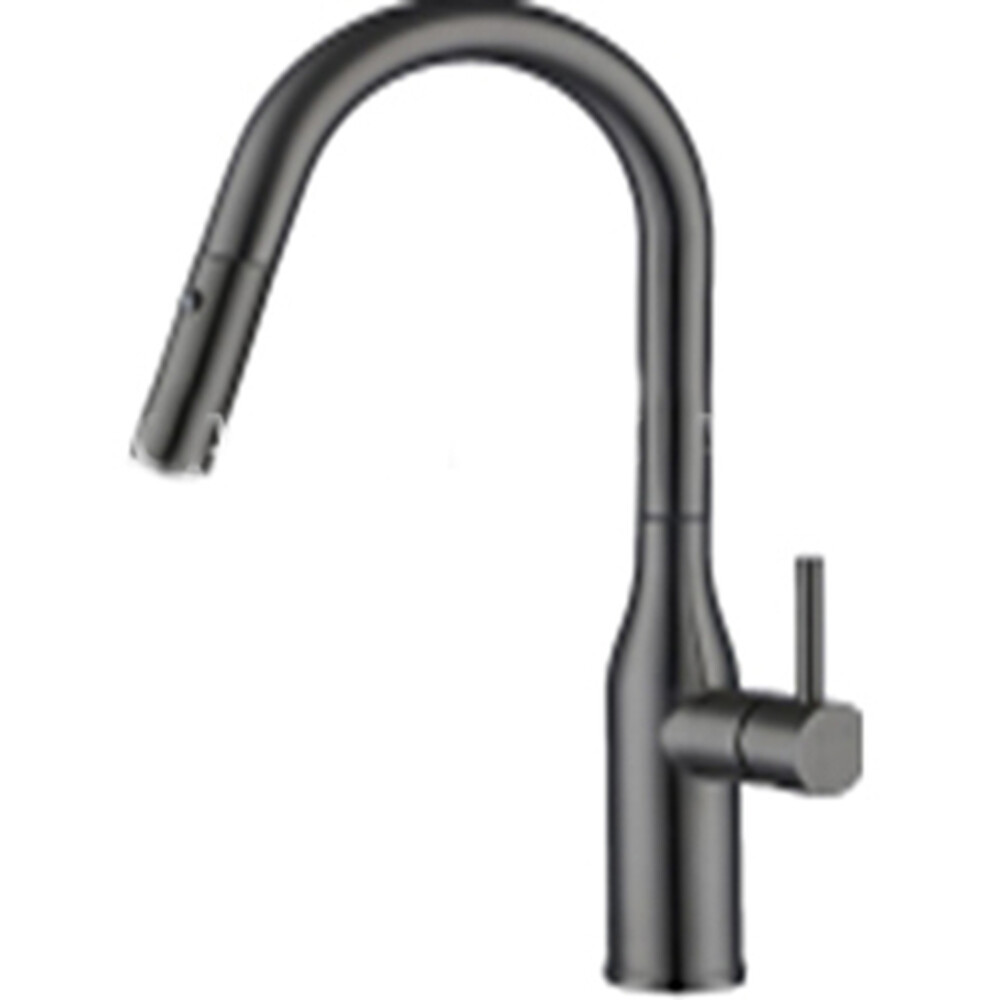 G4398-41 Cмеситель Кухня GAPPO d-35 c выдвижным изливом (серо-корич)