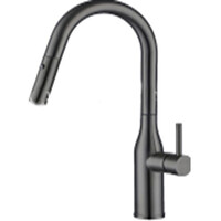 G4398-41 Cмеситель Кухня GAPPO d-35 c выдвижным изливом (серо-корич)