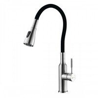LM5082S-Black Expert Смеситель для кухни с гибким изливом, сталь ЧЕРНЫЙ LEMARK