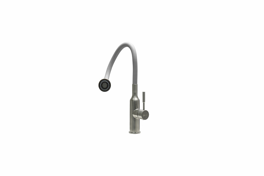 LM5082S-Gray Expert Смеситель для кухни с гибким изливом, сталь СЕРЫЙ LEMARK