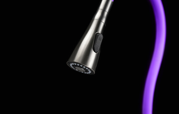 LM5082S-Violet Expert Смеситель для кухни с гибким изливом, сталь ФИОЛЕТОВЫЙ LEMARK