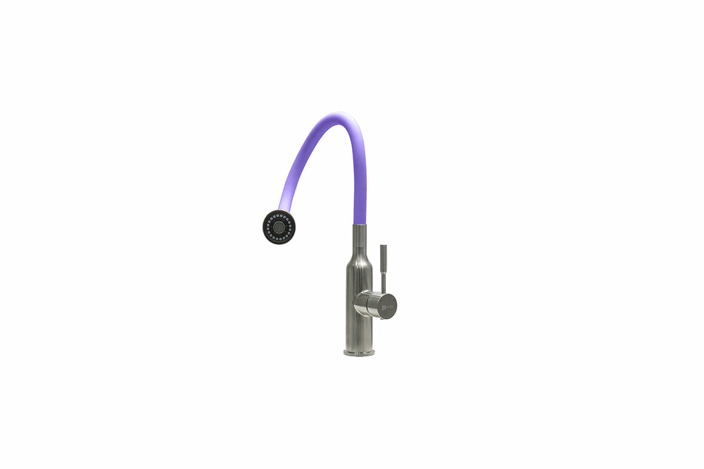 LM5082S-Violet Expert Смеситель для кухни с гибким изливом, сталь ФИОЛЕТОВЫЙ LEMARK