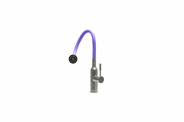 LM5082S-Violet Expert Смеситель для кухни с гибким изливом, сталь ФИОЛЕТОВЫЙ LEMARK