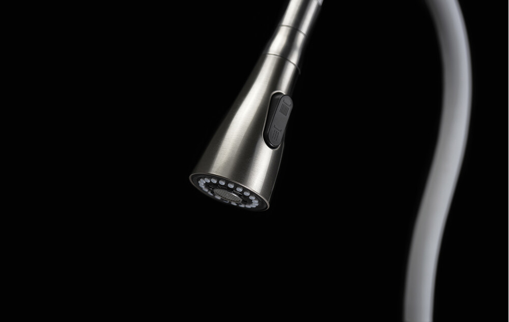 LM5082S-White Expert Смеситель для кухни с гибким изливом, сталь БЕЛЫЙ LEMARK