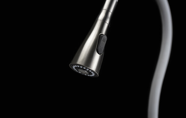 LM5082S-White Expert Смеситель для кухни с гибким изливом, сталь БЕЛЫЙ LEMARK