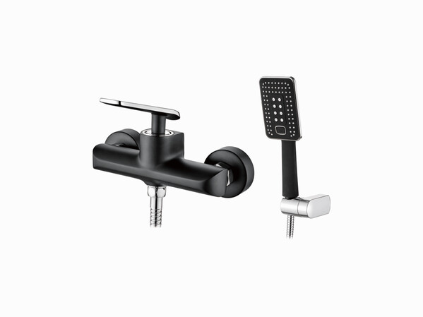  2074В Смеситель Ванна Душ LEDEME (черный/хром) шар d-35