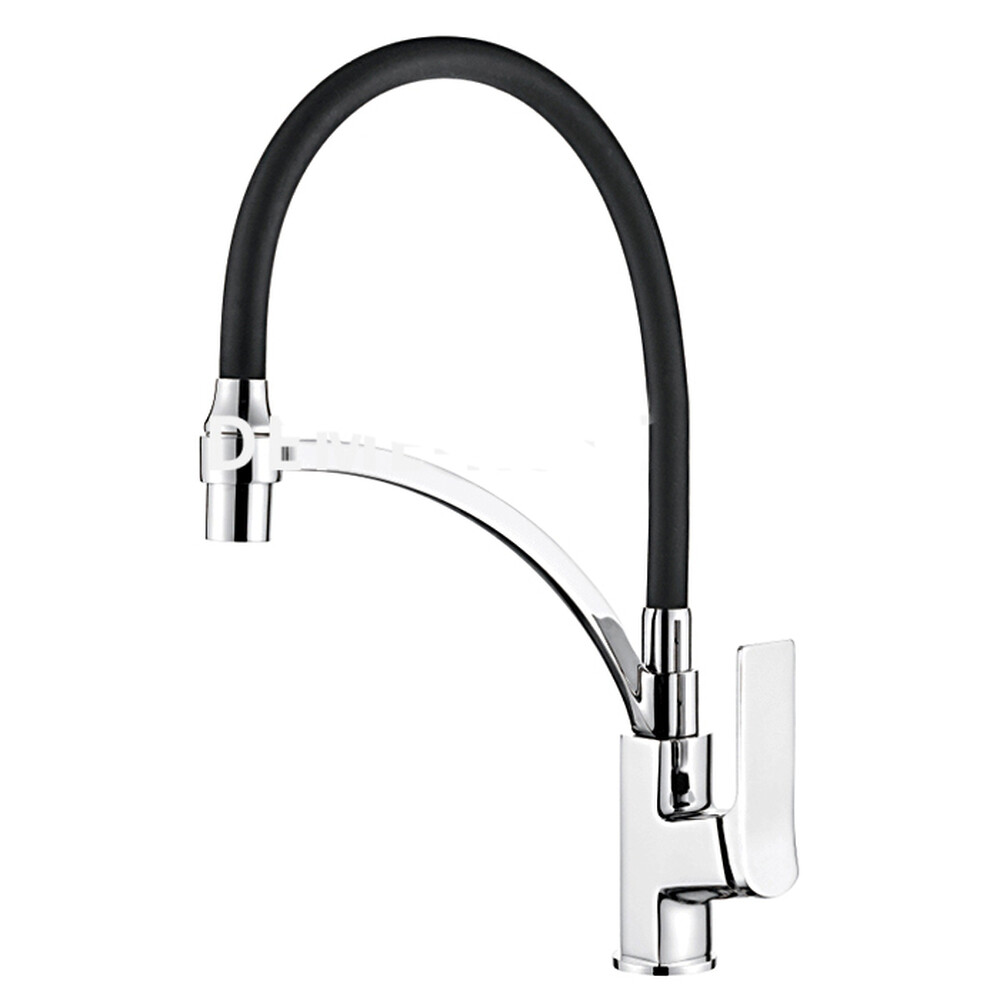  4075-2 Смеситель Кухня LEDEME с силиконовым изливом,на гайке