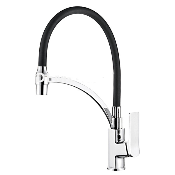  4075-2 Смеситель Кухня LEDEME с силиконовым изливом,на гайке