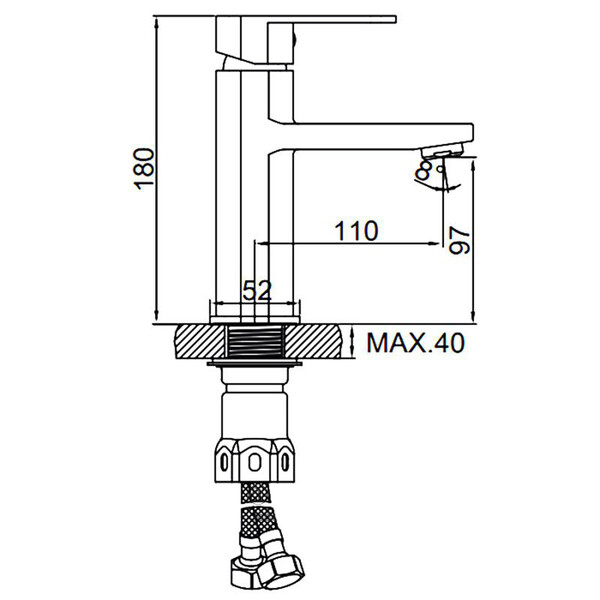 71016 Смеситель Тюльпан LEDEME НЕРЖАВЕЙКА