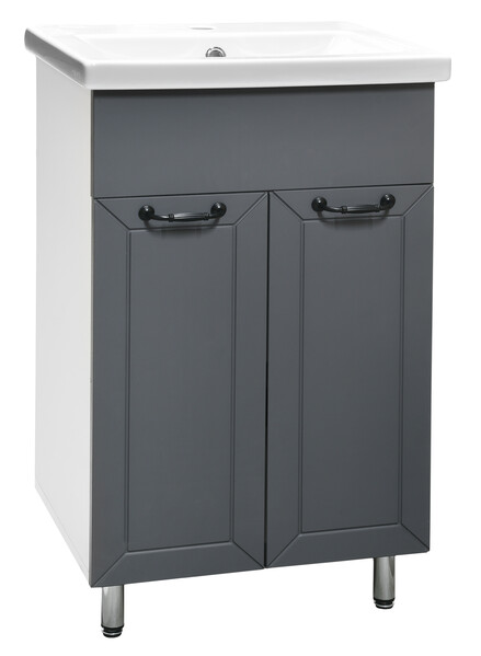 Подстолье SANTREK HOME "Вегас-60" (Графит софт) 2 двери под умывальник "Como-60" 565х800х430