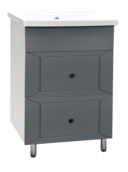 Подстолье SANTREK HOME "Вегас-60" (Графит софт) 2 ящика под умывальник "Como-60" 565х800х430*