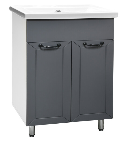 Подстолье SANTREK HOME "Вегас-70" (Графит софт) 2 двери под умывальник "Como-70" 657х800х430