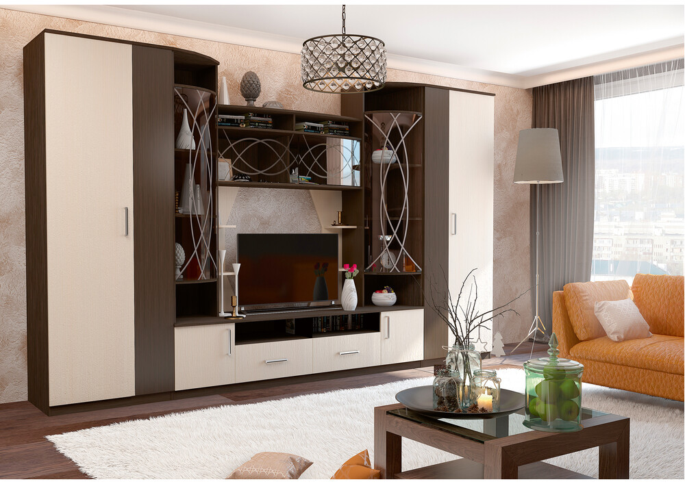 Гостиная Атланта венге/дуб (9 мест)