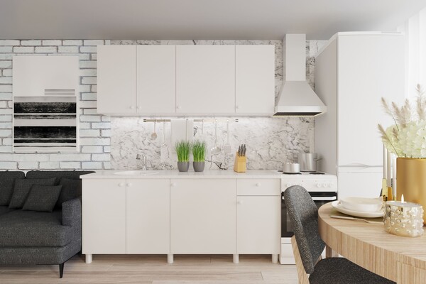 КОРПУС Кухня "POINT 180" (белый) (3 места)