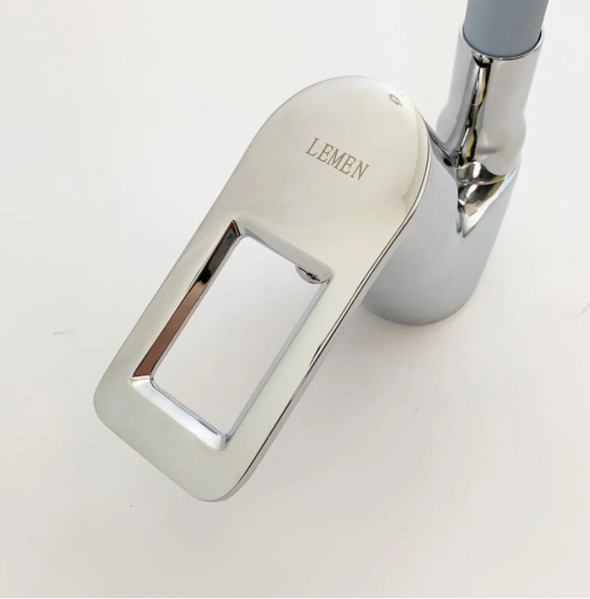 Смеситель Кухня Lemen шар d40 боковой, серый излив (LB 91428/82-Н9) на гайке 