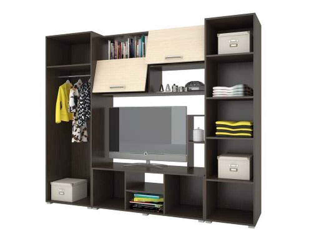 Гостиная Флора - 2 венге/дуб (8 мест)