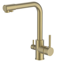 4055Y-3 Смеситель Кухня LEDEME d-35 с выходом для питьевой воды (золотой сатин)