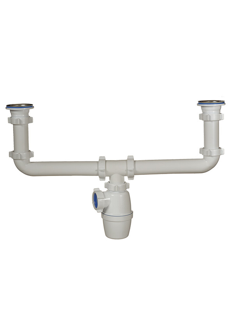 А-4009 Сифон двойной бутылочный двухуровневый ОРИО 1 1/2" х 40