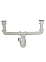 А-4009 Сифон двойной бутылочный двухуровневый ОРИО 1 1/2" х 40