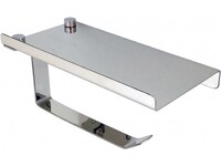 506/L Бумагодержатель с полкой (цвет-зеркальная сталь)