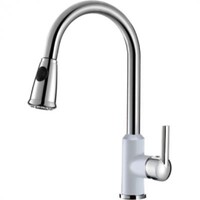 К14082W Смеситель Кухня GERHANS d-35 на гайке (хром/белый)