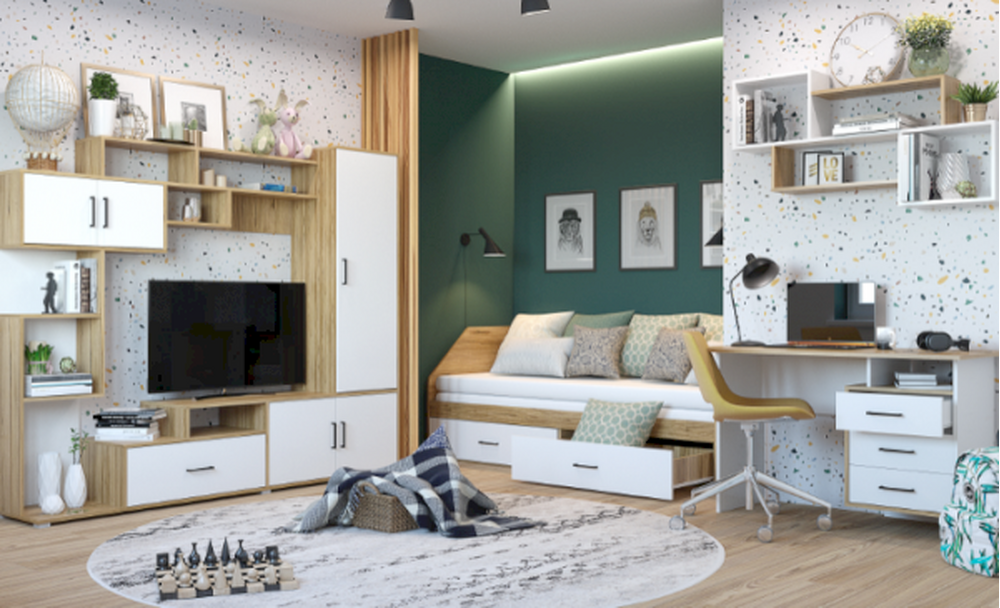 ФАСАД Кровать Лайт 800/2 ящ. (белый)