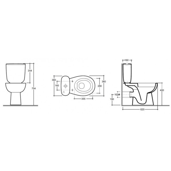 Унитаз-компакт "Гольф" Белый (сид.Дюро-пласт,Soft-Close) 2-режимн.г/в) КЕРАМИН 462068