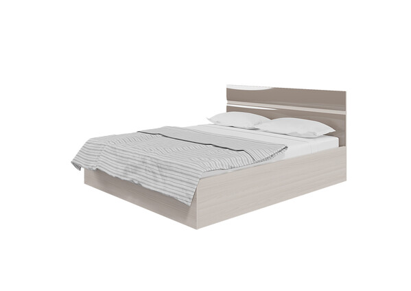 КОРПУС Кровать 1,6м "Ненси" (ясень шимо) БЕЗ НАСТИЛА (3 места)
