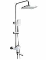  2458 Душевая система Frap d-35 с лейкой и верхним душем (белый/хром)   СНИЖЕНА ЦЕНА !!!