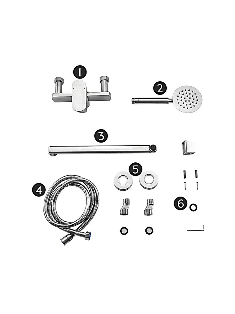 22805 Смеситель Ванна Frap d-35 длинный излив НЕРЖАВЕЙКА