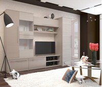 Гостиная Монако МДФ ясень/капучино (6 мест)