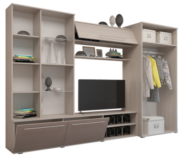 Гостиная Монако МДФ ясень/капучино (6 мест)