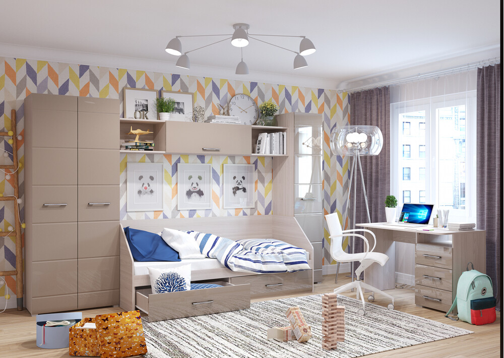 ФАСАД Полка "Ненси" 1200 (капучино) (1 место)