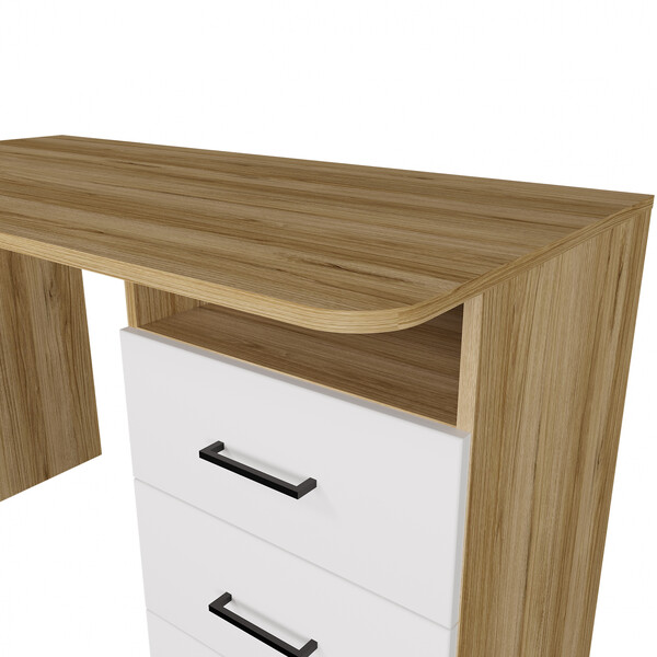 ФАСАД Стол Лайт 1200/3 ящ. (белый) (1 место)