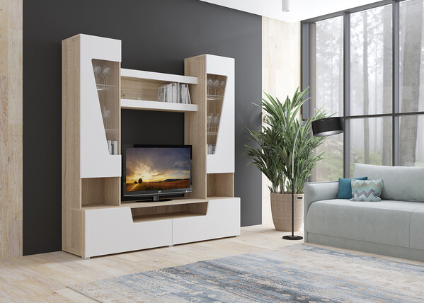 ФАСАД Гостиная Анталия - 2 (белый) (2 места)